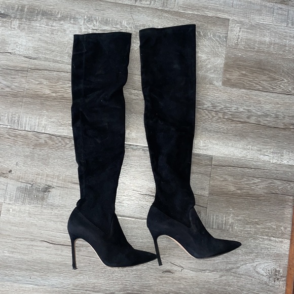 Manolo Blahnik 'Pascalarehi' thigh high suede boots size 5.5 - Picture 5 of 7